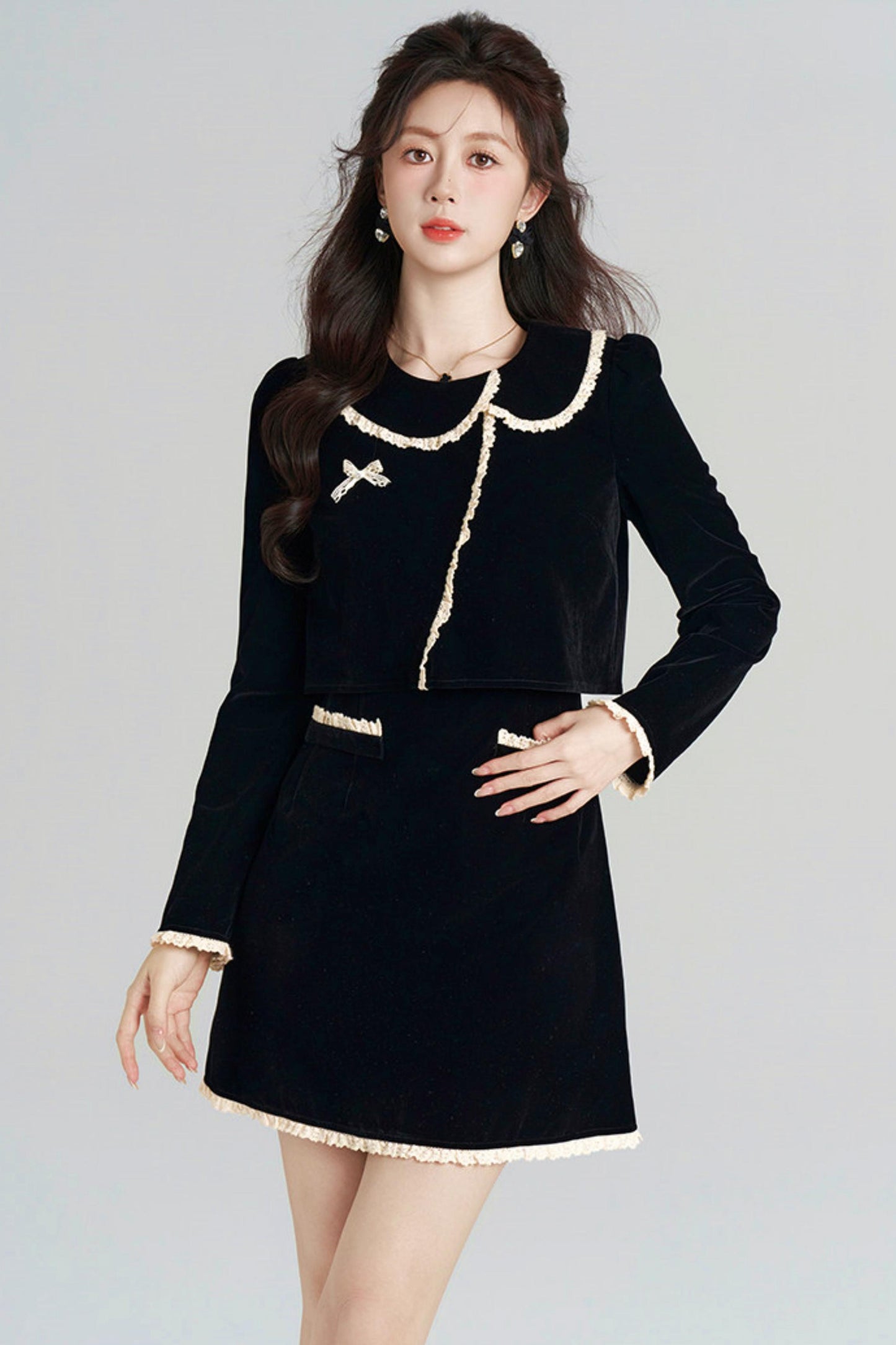 Black Velvet Hepburn Dress