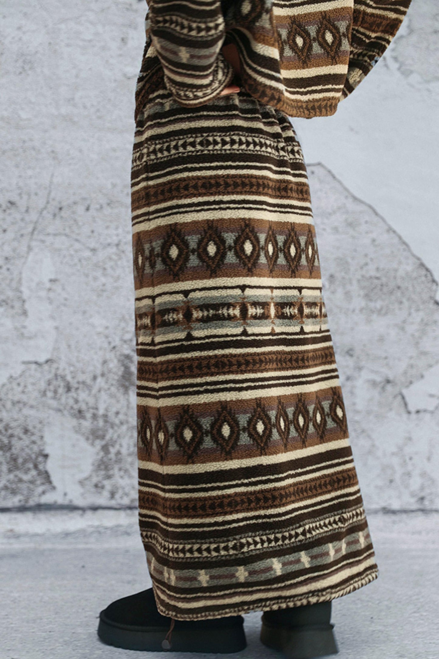 レトロドローストリングファースカート