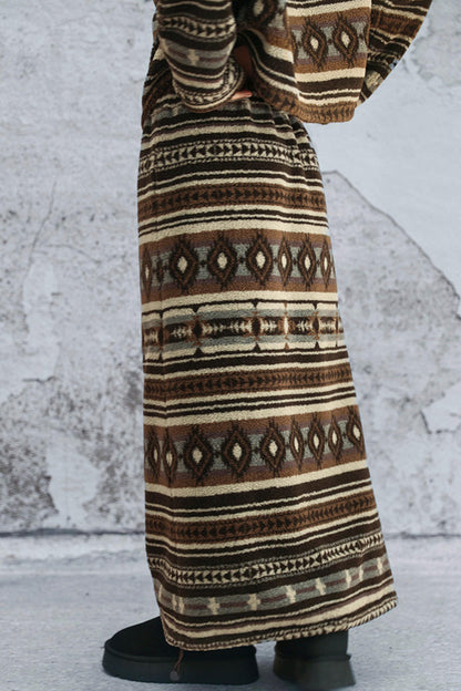 レトロドローストリングファースカート