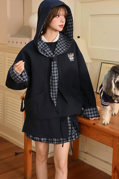 Tribal Patchwork Hooded Jacket