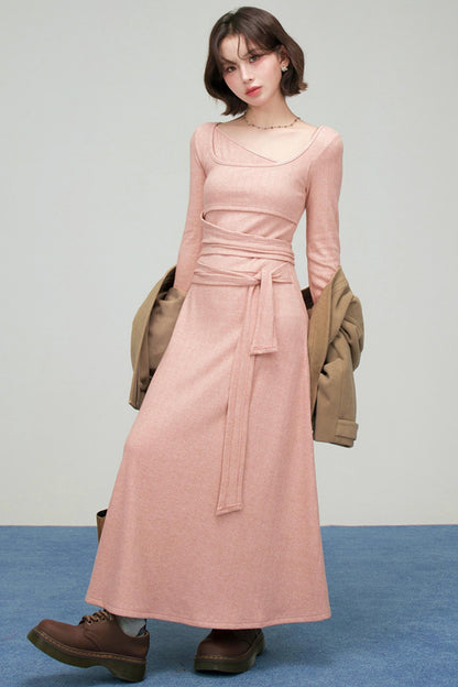 スイートロングニットドレス