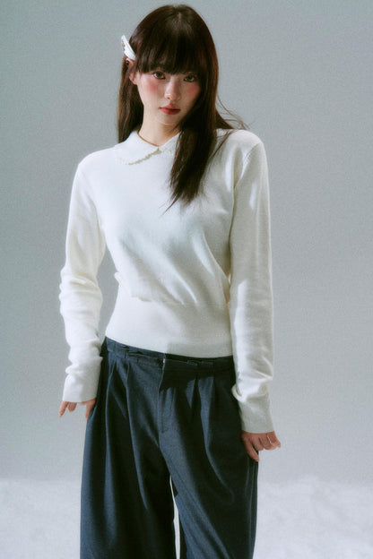 Crochet Crew Neck Top