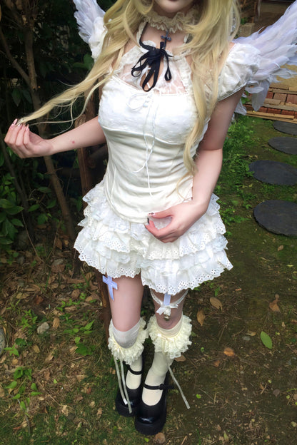 Lace Patchwork Top + Tiered Skirt