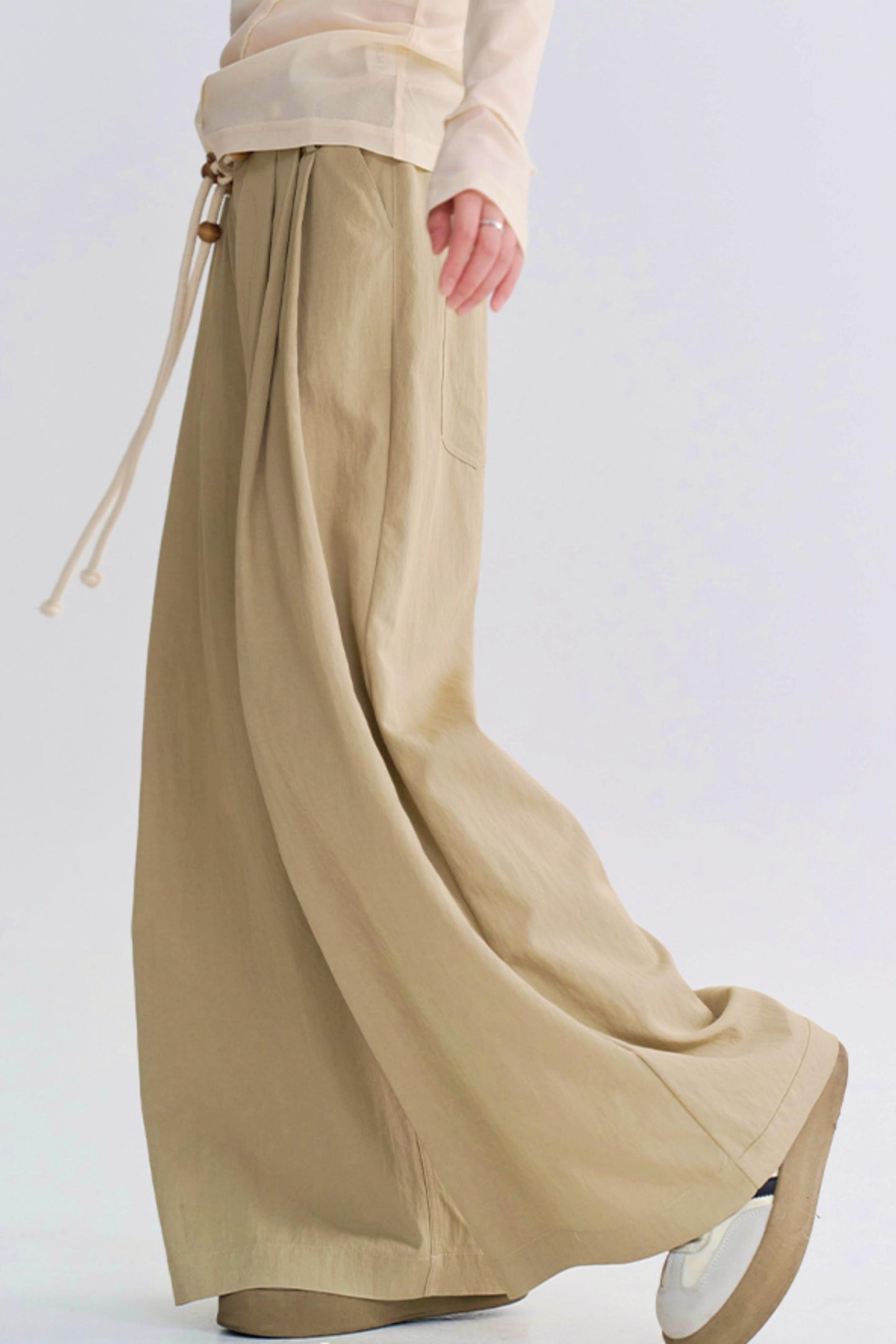 ハイウエストモップスタイルパンツ