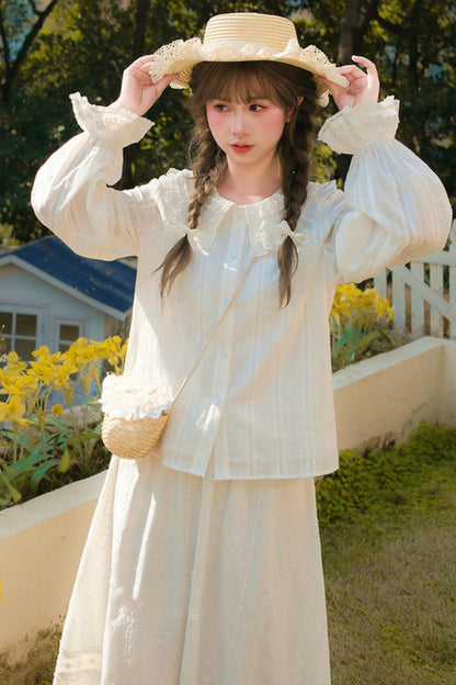 Pure Cotton High Waist Skirt
