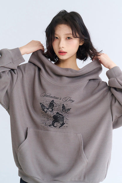 Asymmetrical Hoodie Sweatshirt