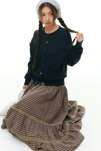 Cardigan in maglia con coulisse