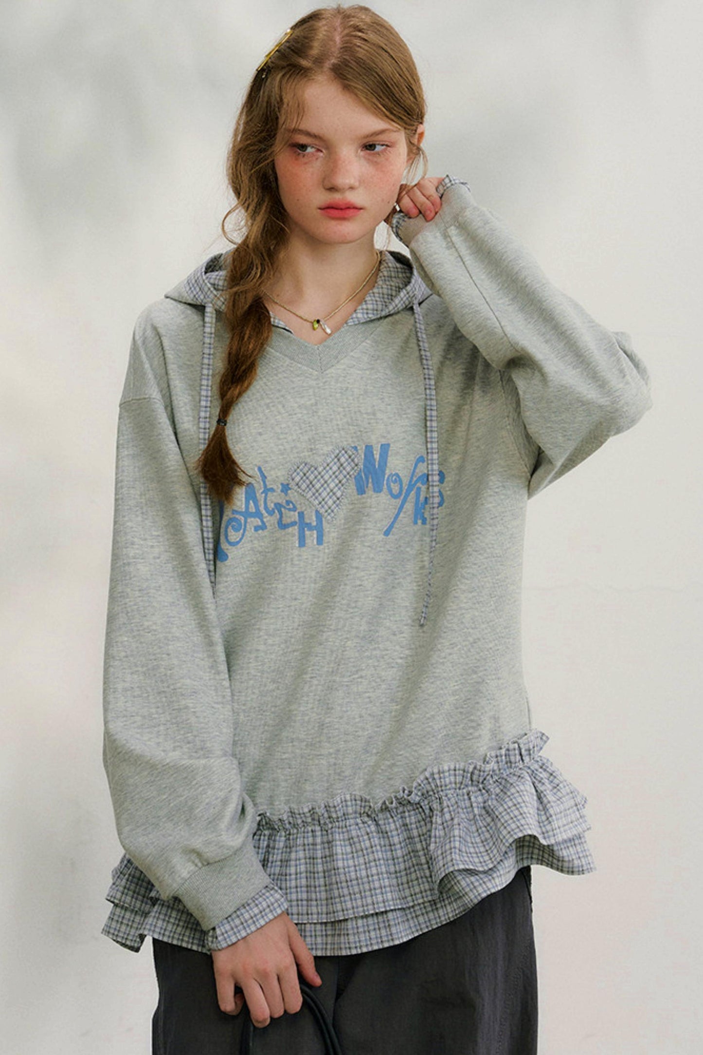 루즈 스위트 후드 스웨트셔츠