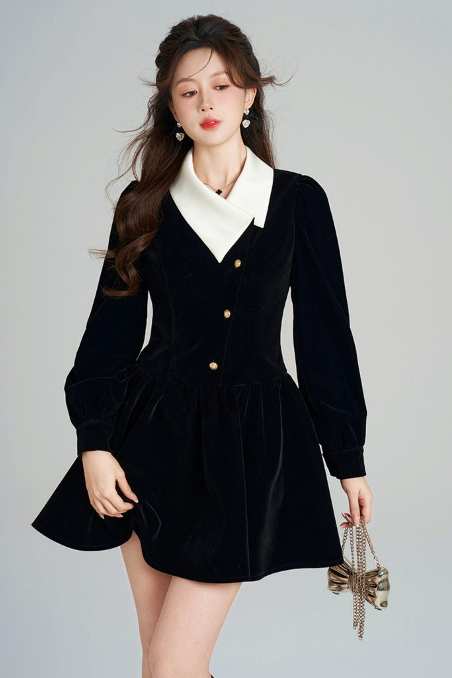 Black Velvet Hepburn Dress