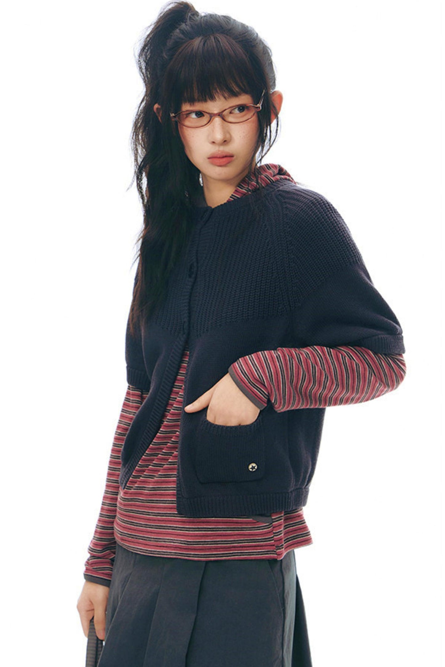 Y2Kニットカーディガン