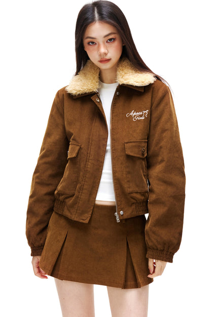 Retro Corduroy Jacket Set