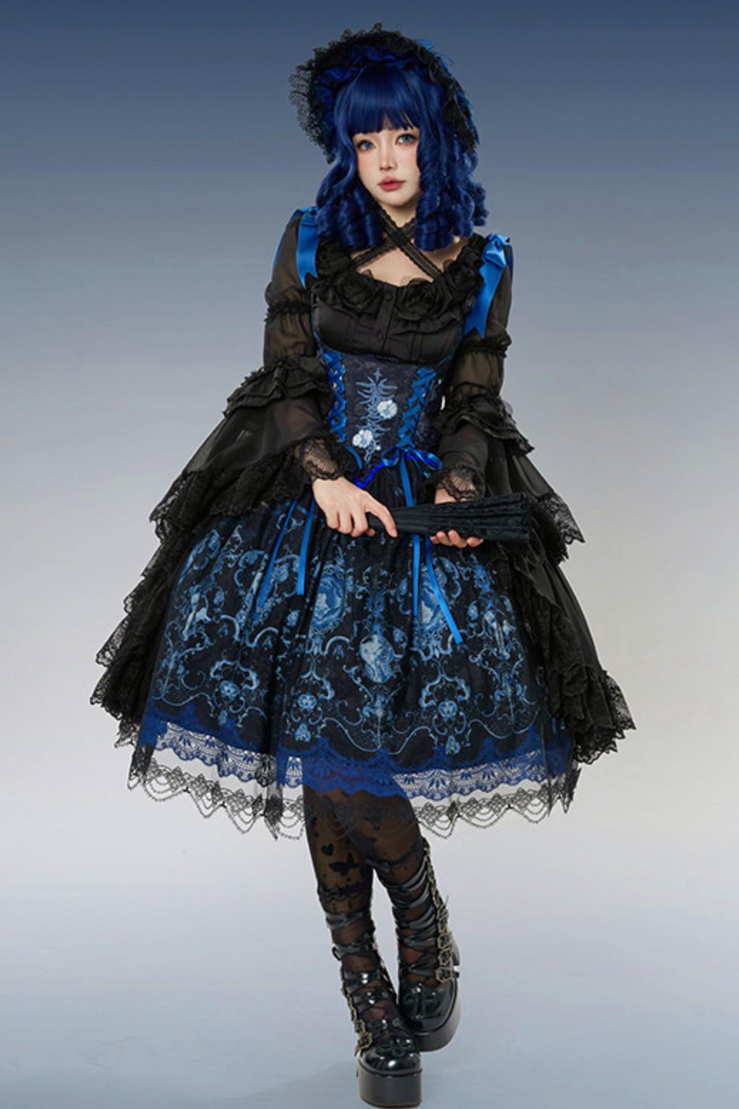 Decadent Gothic Lace Princess-Sleeve Top