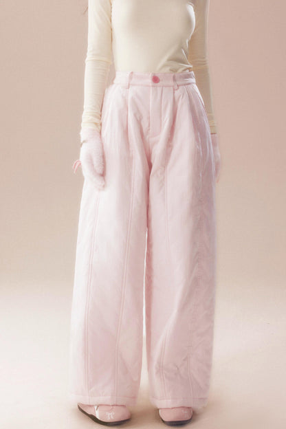 Sweet Collar Straight Wide Pants