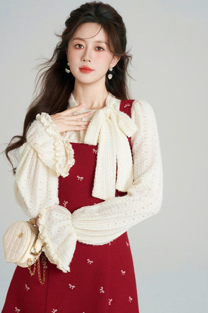 Sweet Red Vest Dress + Top