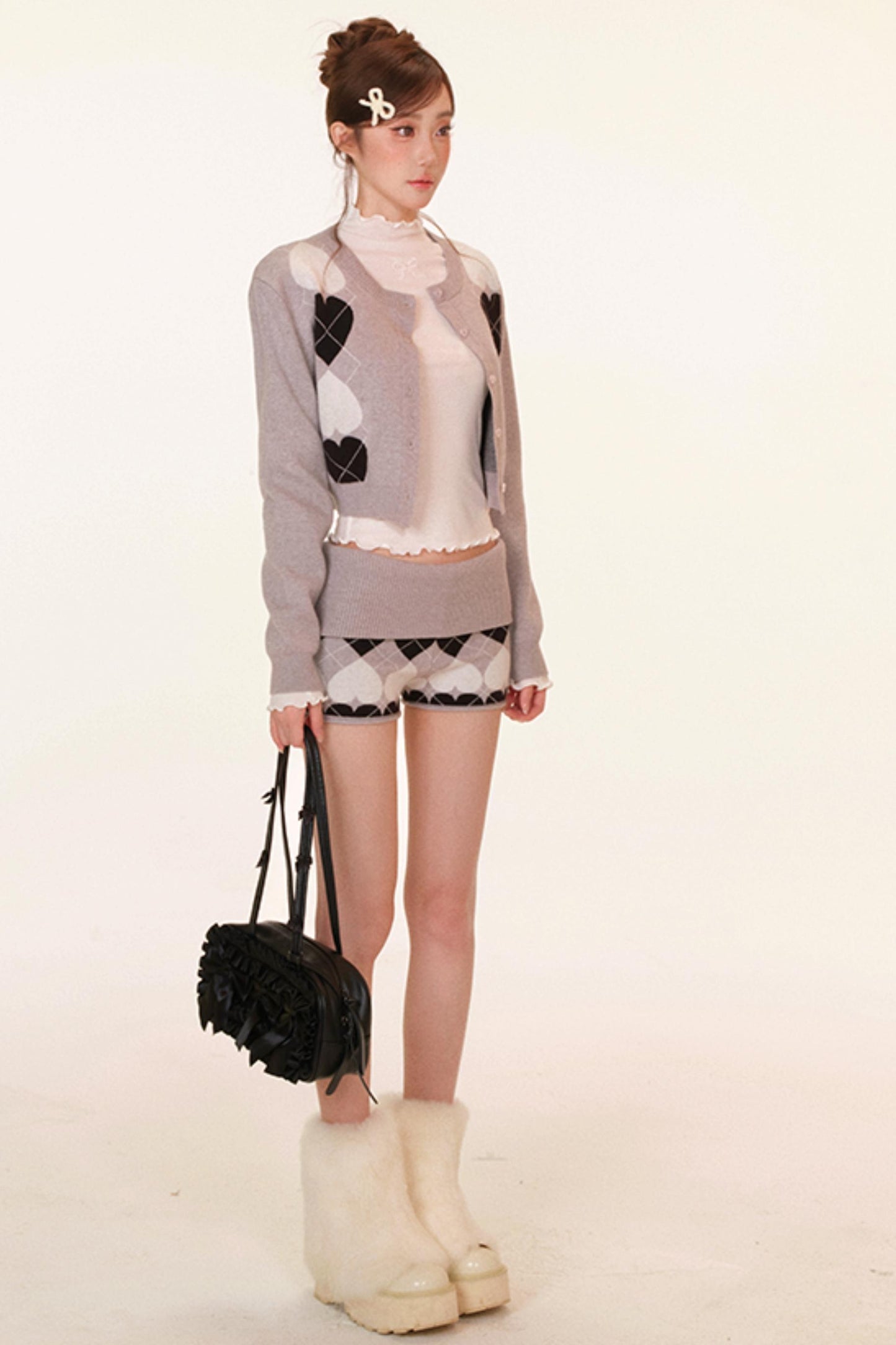 Heart-Pattern Winter Sweater + Pants + Top