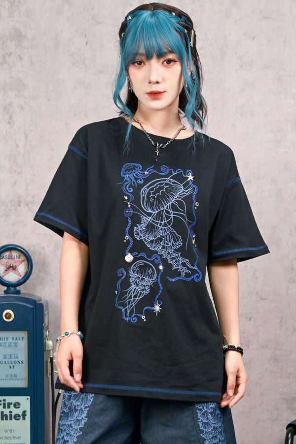 Blue Realm Jellyfish Cotton Top