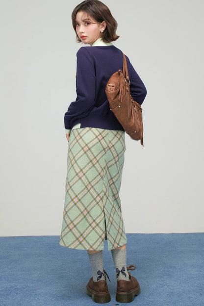 ビンテージプリントバイアスカットスカート