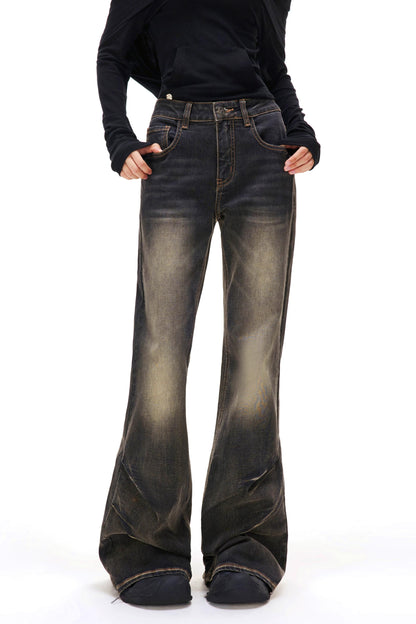 Retro Washed Flared Pants