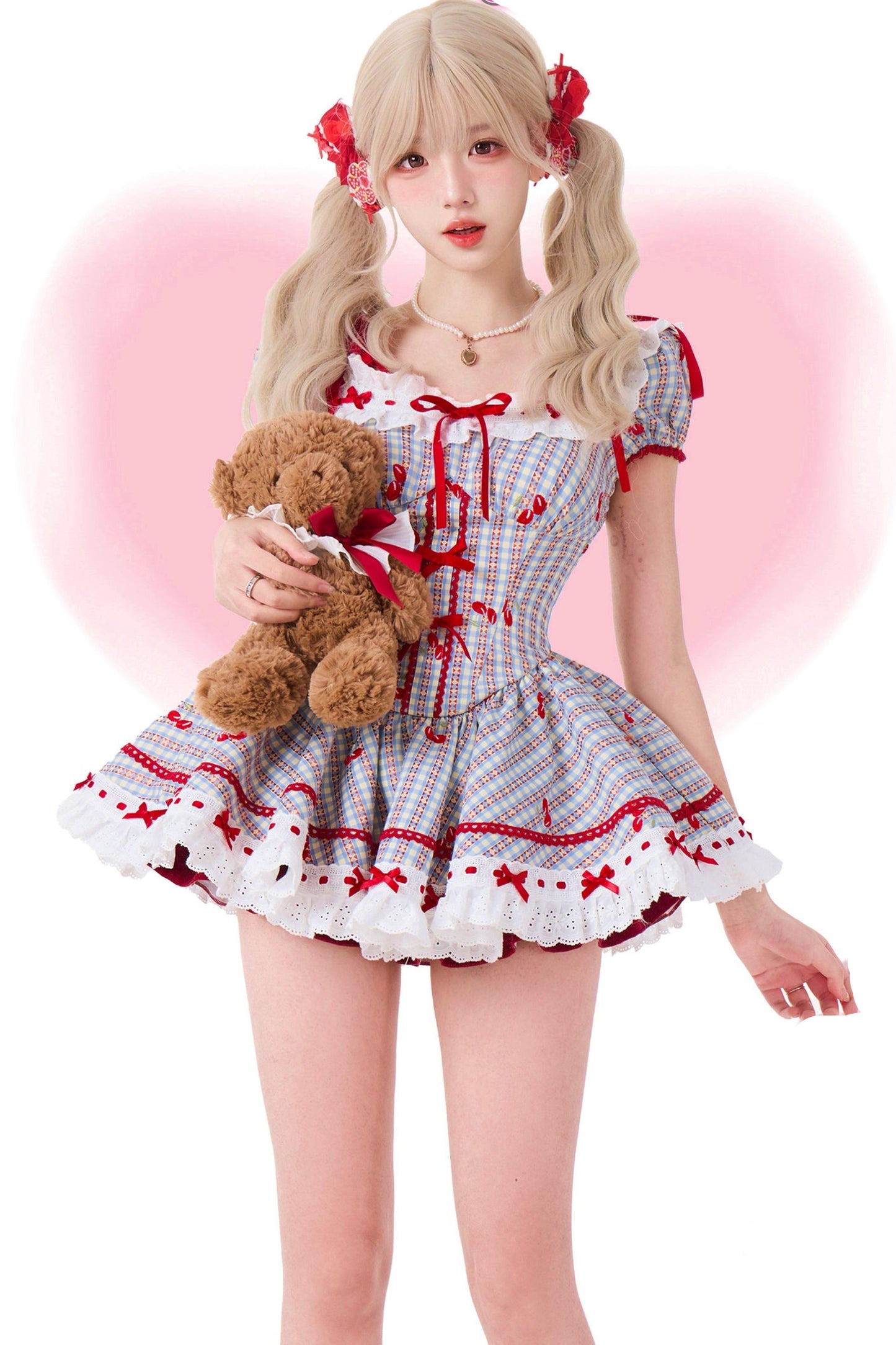 Cherry Ribbon Sugar Dress + Culottes