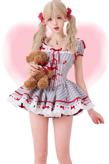 Cherry Ribbon Sugar Dress + Culottes