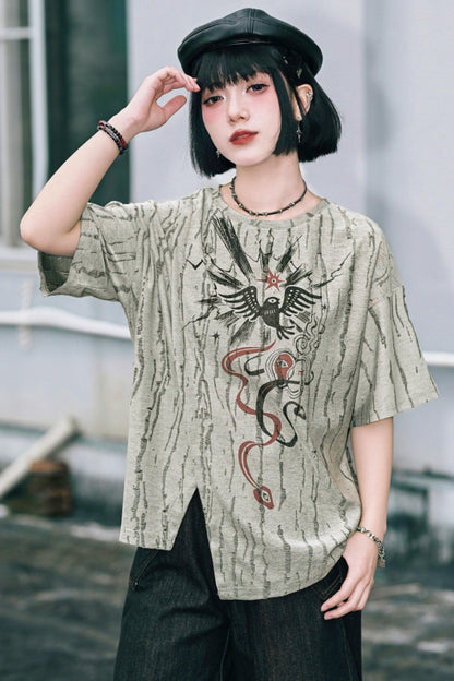 蛇と翼のサブカルTシャツ
