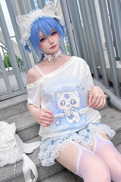 【天使界隈】エンジェルナースキャットTシャツ