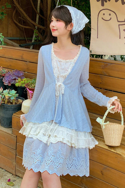 Spitzen-Patchwork-Kleid