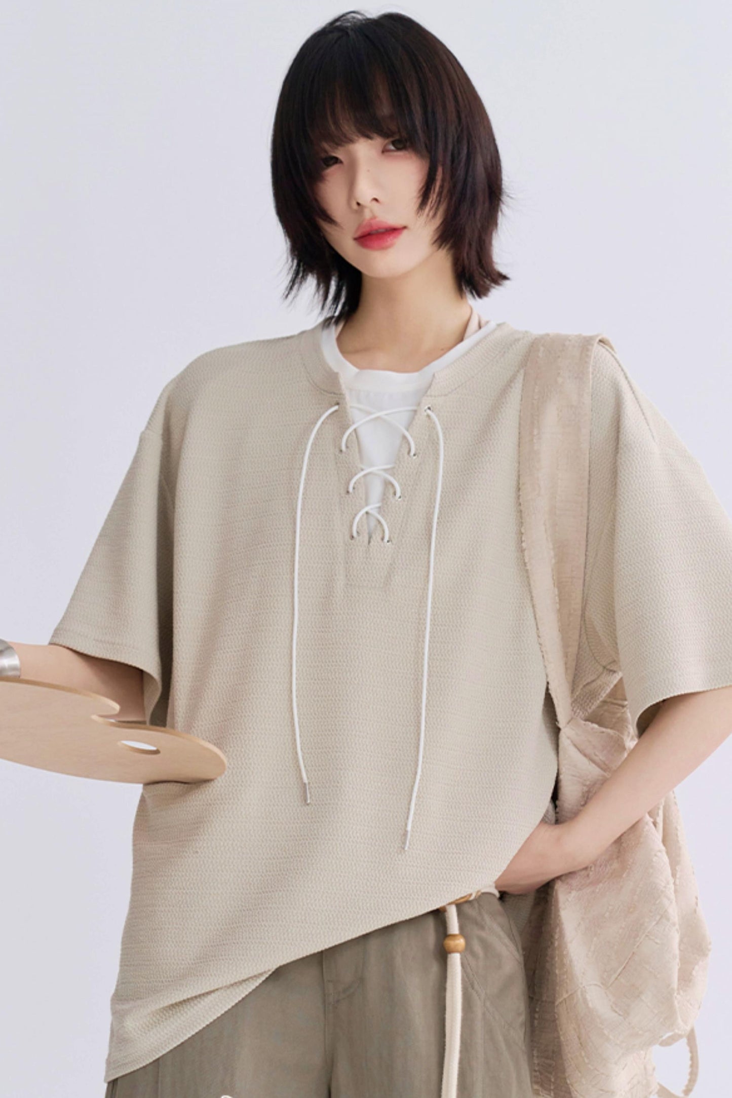 Gravity Faux Two Piece Contrast T-Shirt