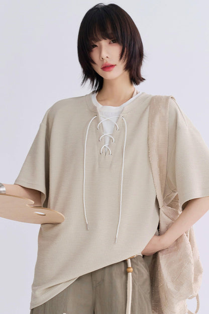 Gravity Faux Two Piece Contrast T-Shirt