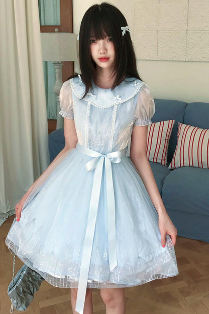 Princess Lace Doll Collar Dress