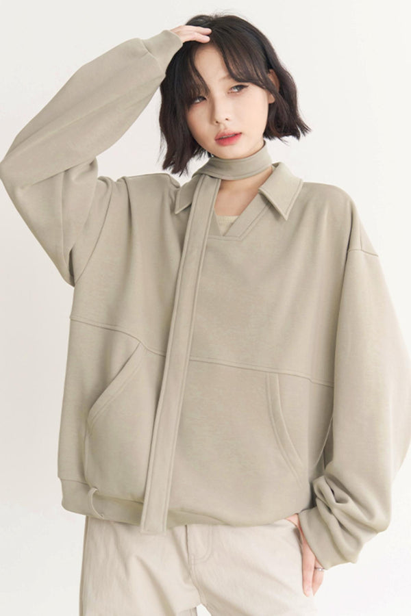 Gravity Museum Casual V-Neck Pullover Women's Spring 2025 Collection