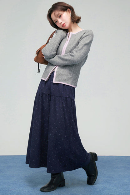 セリーングレーコントラストカーディガン