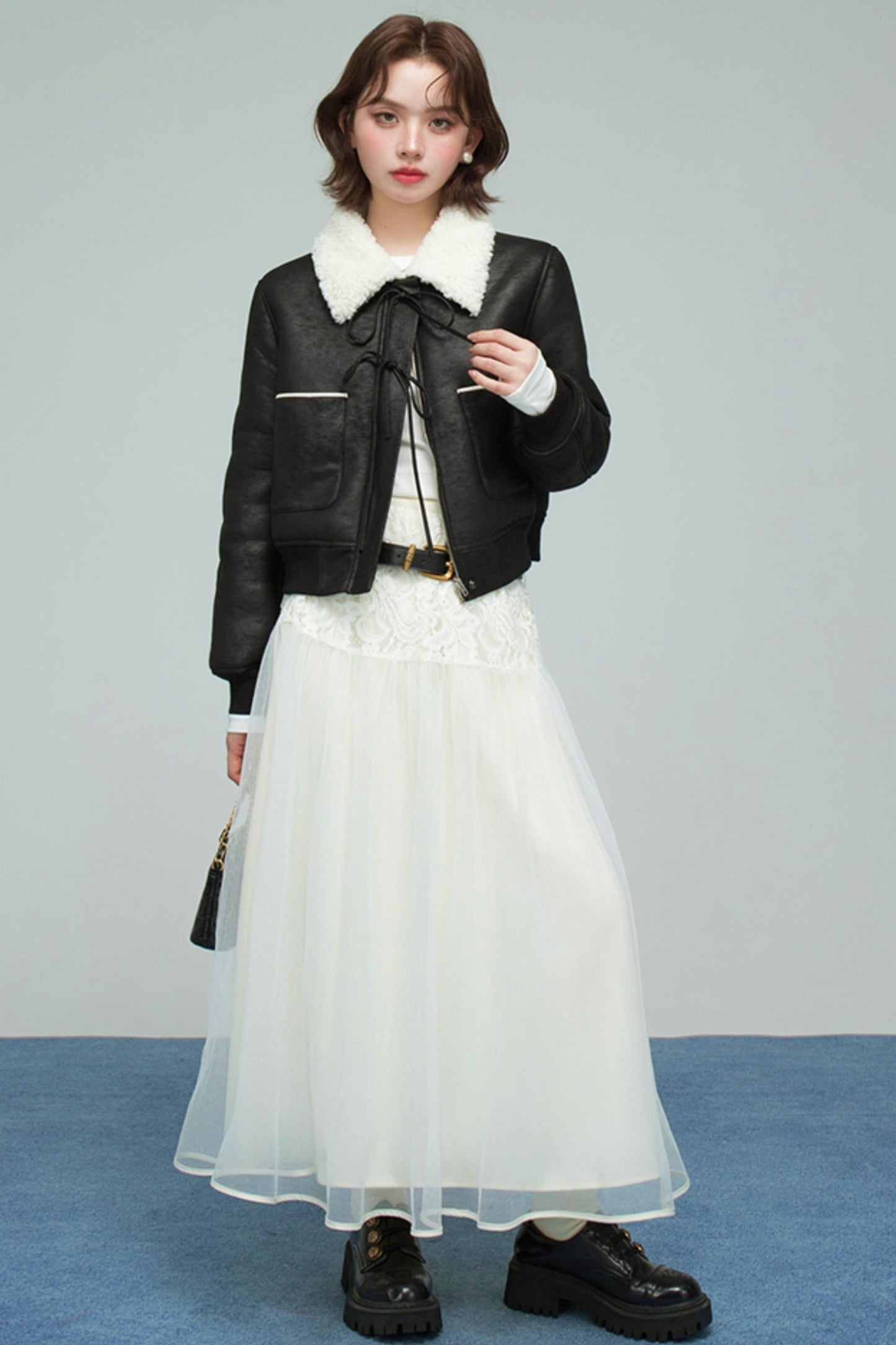 ムーンライトレースプリーツスカート　