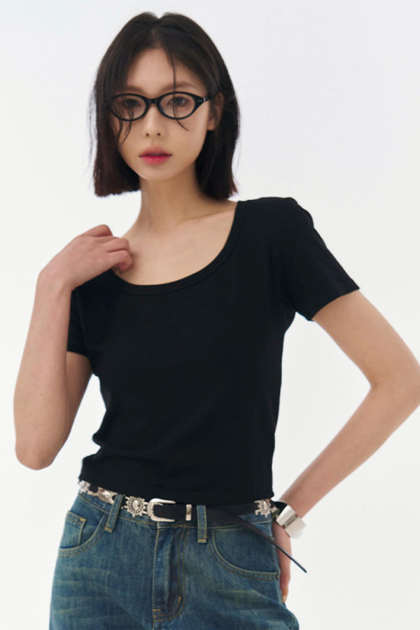 Slim Fit U-Neck T-Shirt