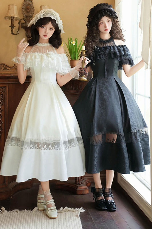 Mist Flower Halter Neck Twin Dress