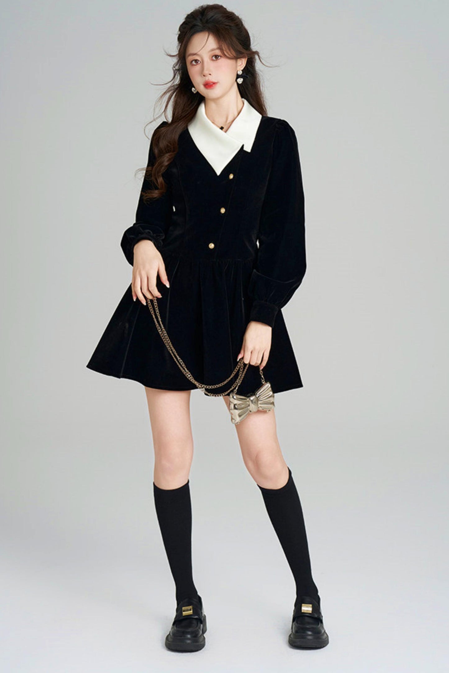 Black Velvet Hepburn Dress