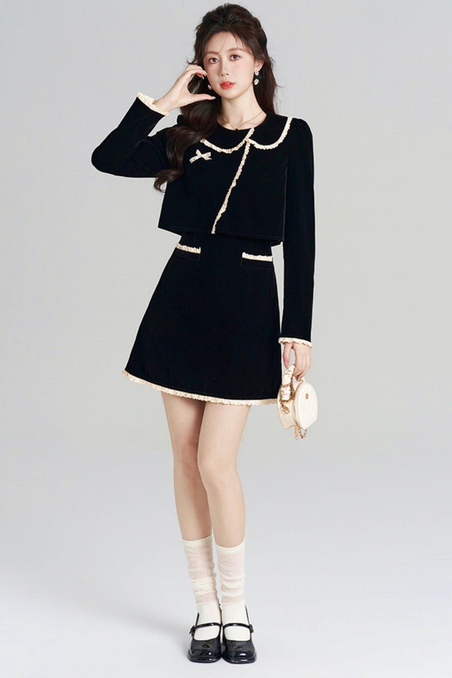 Black Velvet Hepburn Dress