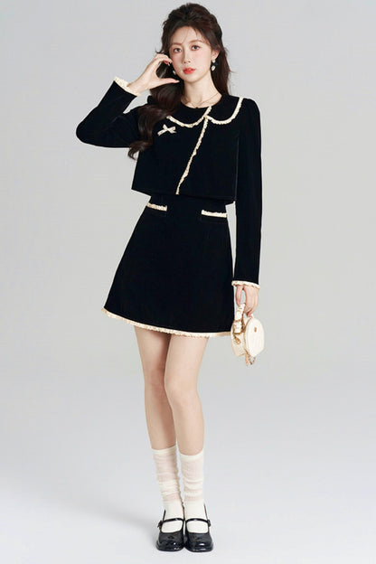 Black Velvet Hepburn Dress