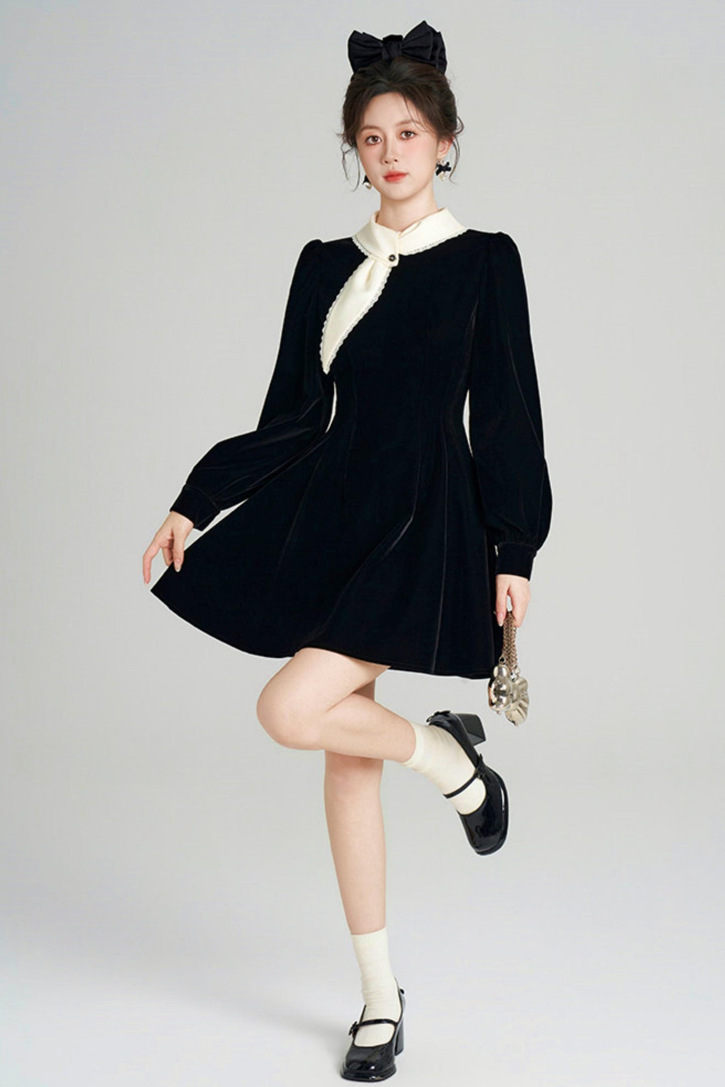 Hepburn Inspired Velvet Dress