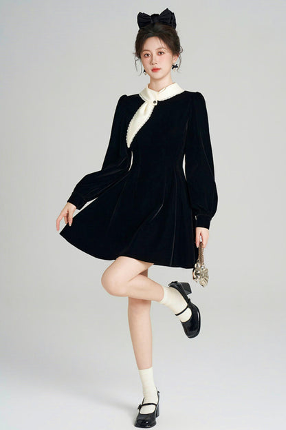 Hepburn Inspired Velvet Dress