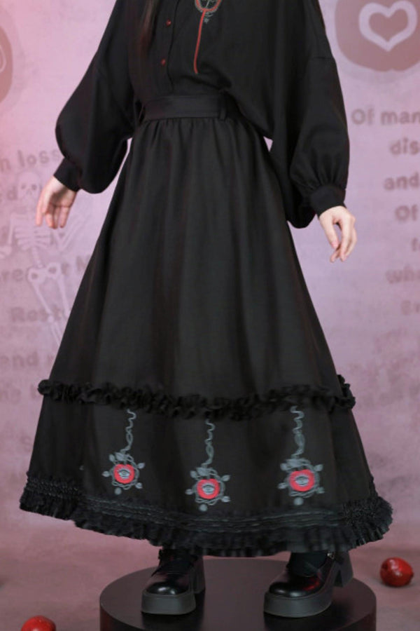 Eden Lace-Up A-Line Skirt