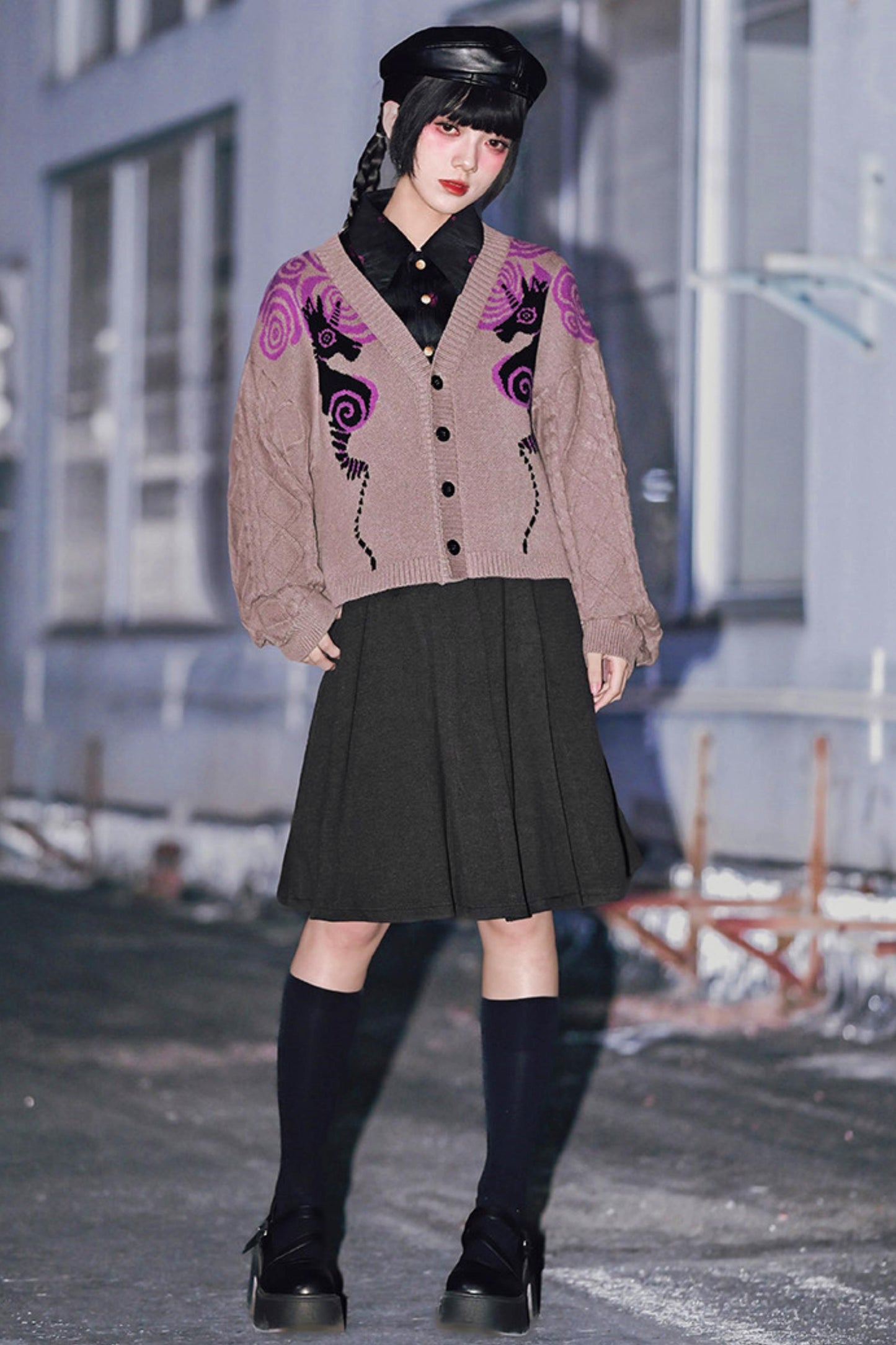 アンブライドゥルドチェスジャカードカーディガン