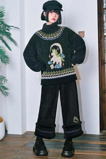 モードエンブロイダードシェニールパンツ