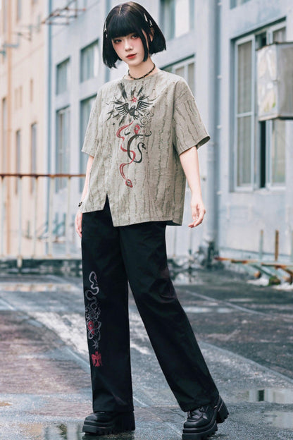 蛇と翼のサブカルTシャツ