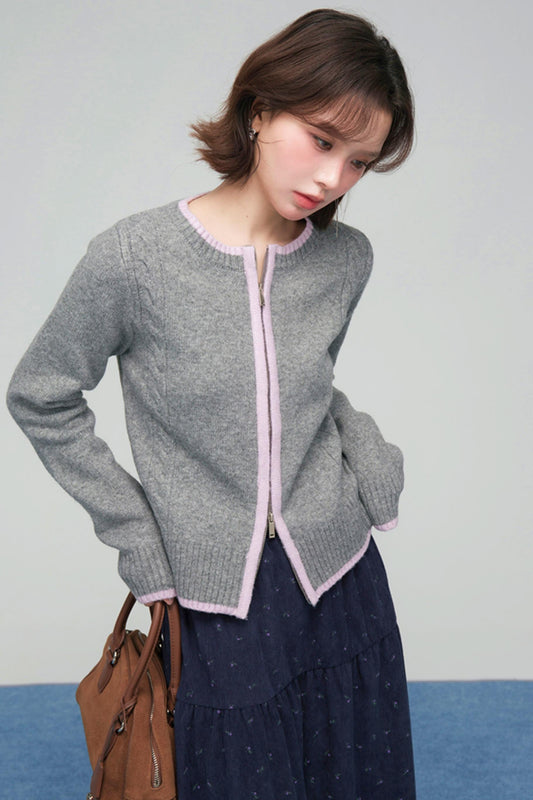 セリーングレーコントラストカーディガン