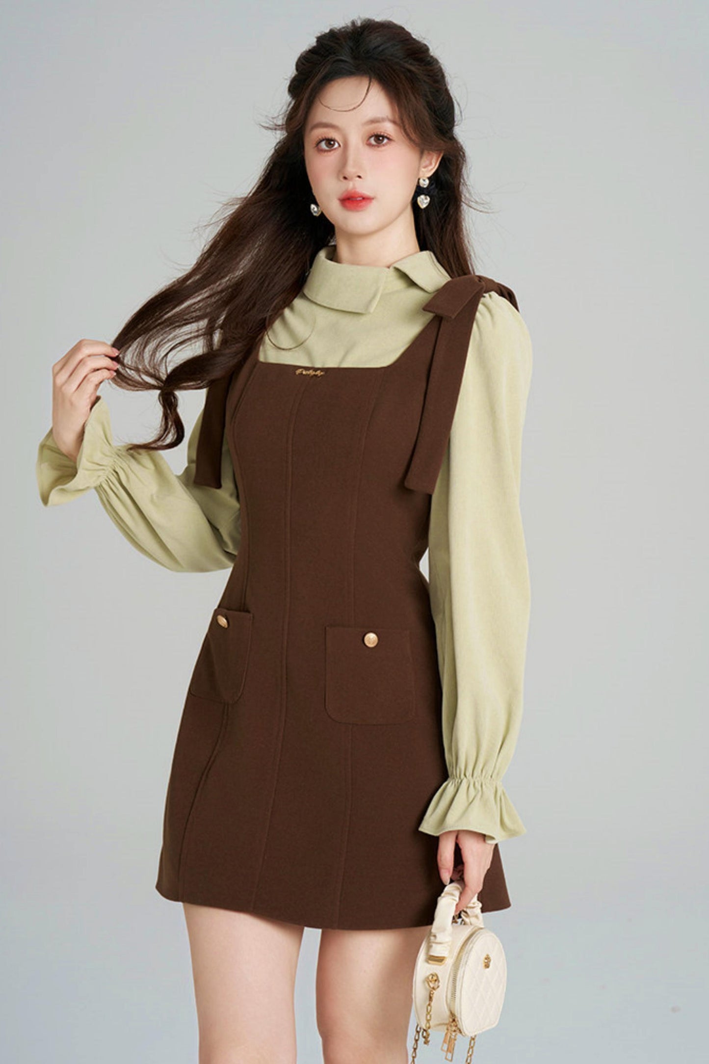 Elegant Waist-Cinching Suit Dress