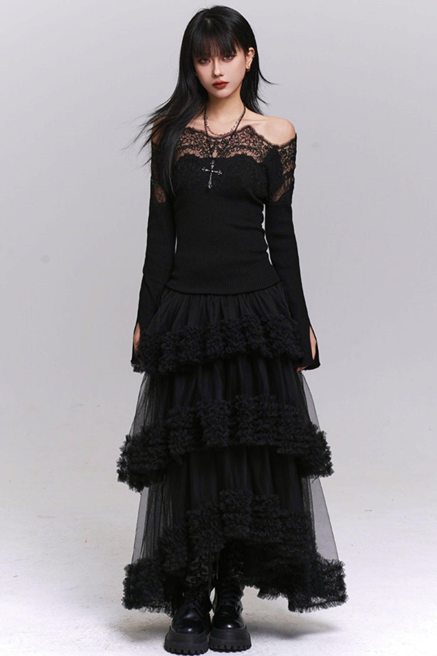 Lace Fluffy Cake Skirt