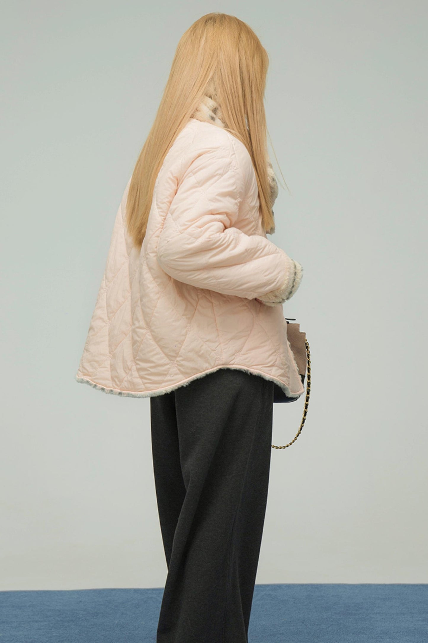 ローズピンクリバーシブルコットンジャケット