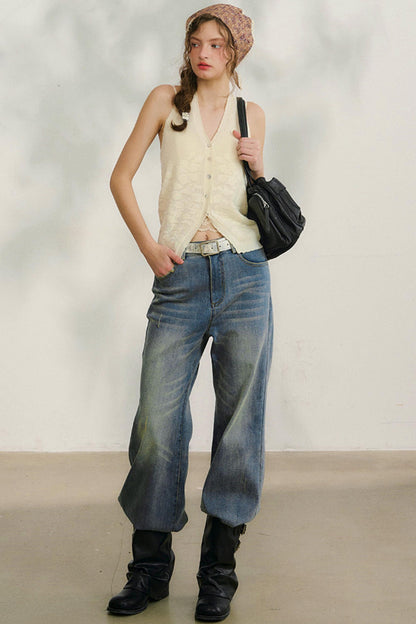 ルーズデニムパンツ