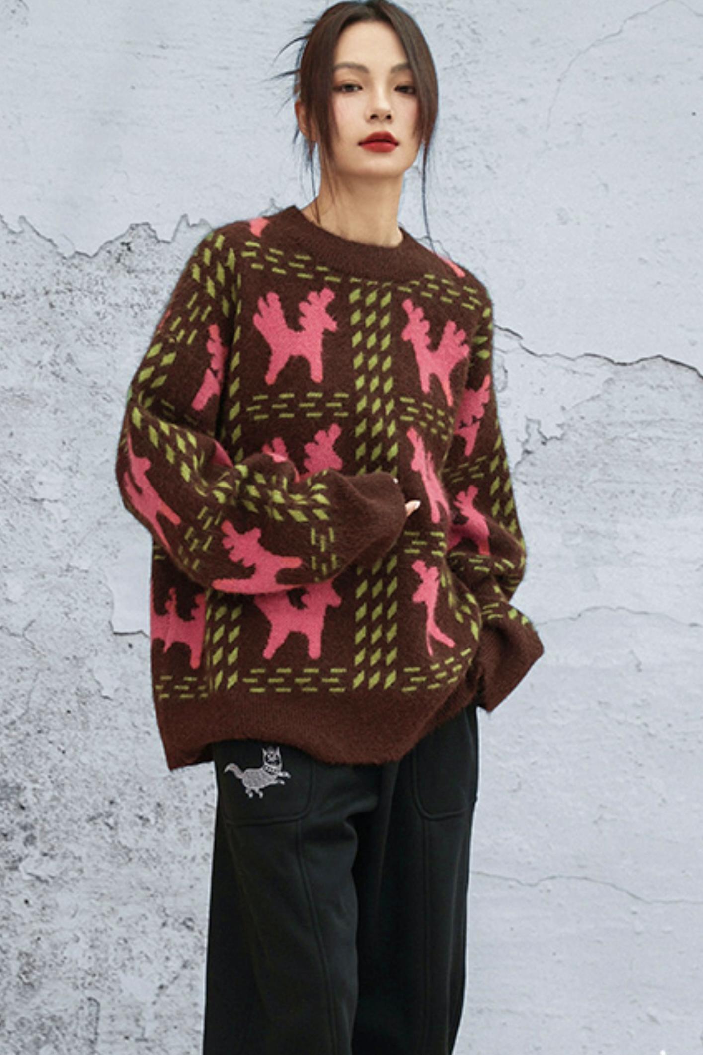 Colorblocked Alpacaswetter